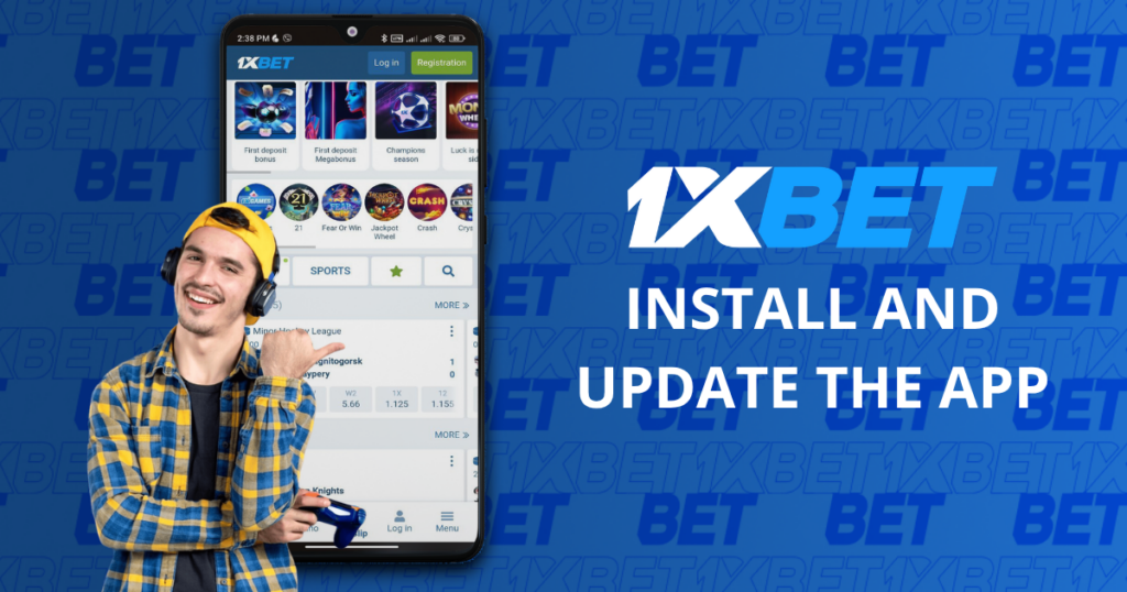 Installing and updating the 1xBet app on a smartphone